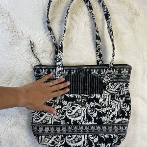 Clothe purse. Very comfortable.